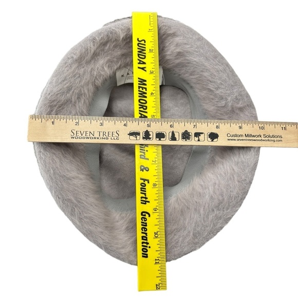 Kangol Design Gray Furry Buckle Bucket Hat Mohair Fedora Made in England classic - Picture 9 of 11